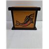 Image 4 : Vintage Wooden Keepsake/Storage Box Featuring Painted Northwest Coast First Nations Design