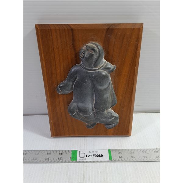 Vintage Inuit 3 Dimensional Soapstone Relief Sculpture