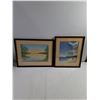Image 2 : (2) Framed Watercolor Paintings-14"x16" and 18.5"x15"
