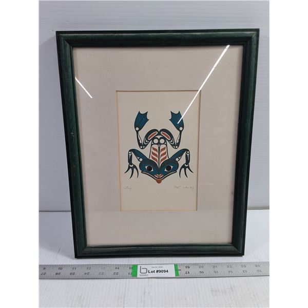 Stylized  Frog  Print or Art Card by Pat Wesley-12.5 x15.5 