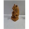 Image 3 : (2) Hand Carved Wooden Animal Figurines