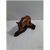 Image 5 : (2) Hand Carved Wooden Animal Figurines