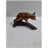 Image 6 : (2) Hand Carved Wooden Animal Figurines