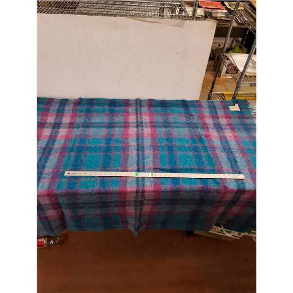 Vintage Hudson's Bay Company Mohair-Blend Throw Blanket-48 x60 