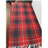 Image 2 : Vintage Kayso Wool Blanket in Red Frazier Plaid Tartan-52"x60"