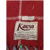 Image 3 : Vintage Kayso Wool Blanket in Red Frazier Plaid Tartan-52"x60"