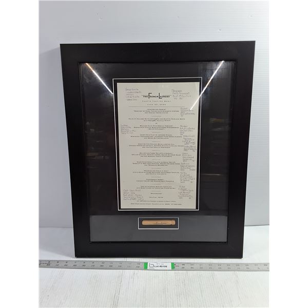 Framed Chef's Tasting Menu from The French Laundry 2004-19 x23 
