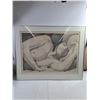Image 2 : Limited edition Lithograph Untitled (Sleeping Nude)-35.5"x29.5"-small crack as pictured, Pickup Only