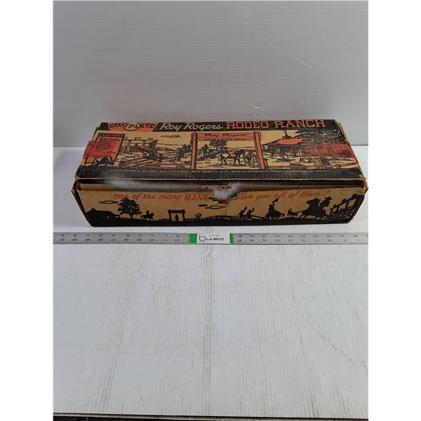 Vintage 1950's Louis Marx&Co.  Roy Rogers Rodeo Ranch  Boxed Playset