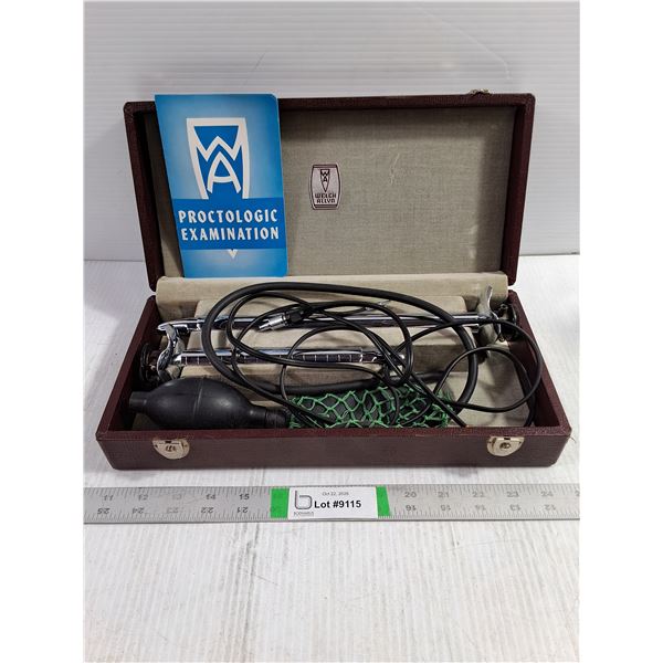 Vintage Medical Kit Labeled  Proctologic Examination  Kit
