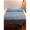 Image 3 : Light Blue Vintage Trapper Point Wool Blanket-Made in England for Eaton's of Canada-68"x80"