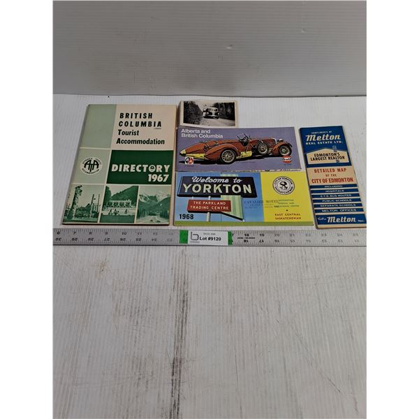 Lot of Vintage Maps and Directory,Bus Photo
