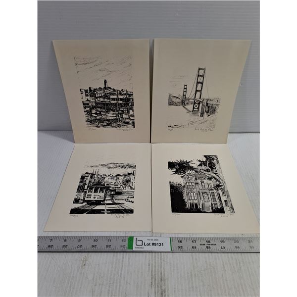 (4) Vintage Black&White Prints by Paul Van de Pol