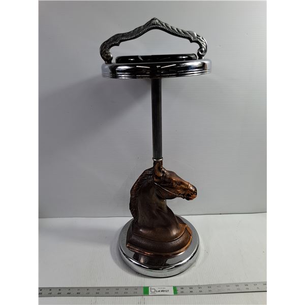 Vintage MCM Horse Head Ashtray Stand, Pickup Only