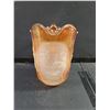 Image 2 : Vintage Carnival Glass Pitcher Opalescent to Marigold "Windmill Pattern"-7 3/4" Tall