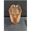 Image 4 : Vintage Carnival Glass Pitcher Opalescent to Marigold "Windmill Pattern"-7 3/4" Tall