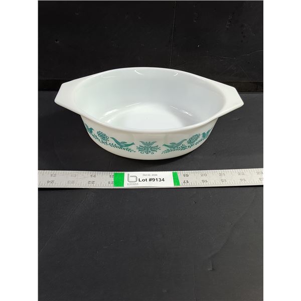 Vintage Pyrex  Bluebird  Pattern Promo Oval Casserole 1/2 Quart