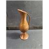 Image 6 : (3) Vintage Decorative Copper Pieces-Rounded Vase,Small Handled Dish,Miniature Pitcher