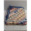 Image 1 : Vintage Patchwork Quilt-Squares 1.5"x1.5"-Large Size-80"x136"