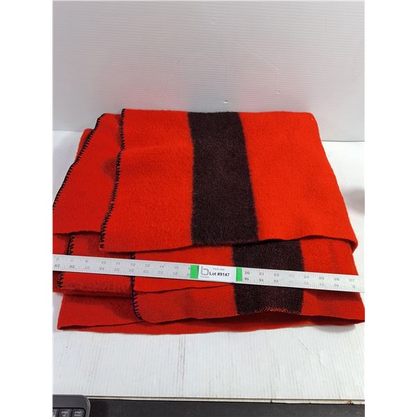 Vintage 4 Point Wool Blanket-66 x86 -Hudson Bay Point?