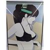 Image 7 : Framed Artwork Print From Playboy Portfolio Series-Artist Patrick Nagel-24"x36"-small crack in corne