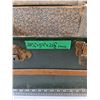 Image 2 : Green Wooden Steamer Trunk Chest 20 1/4" x 11 1/4" x 21 1/2" As-Is, Pickup Preferred