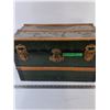 Image 8 : Green Wooden Steamer Trunk Chest 20 1/4" x 11 1/4" x 21 1/2" As-Is, Pickup Preferred