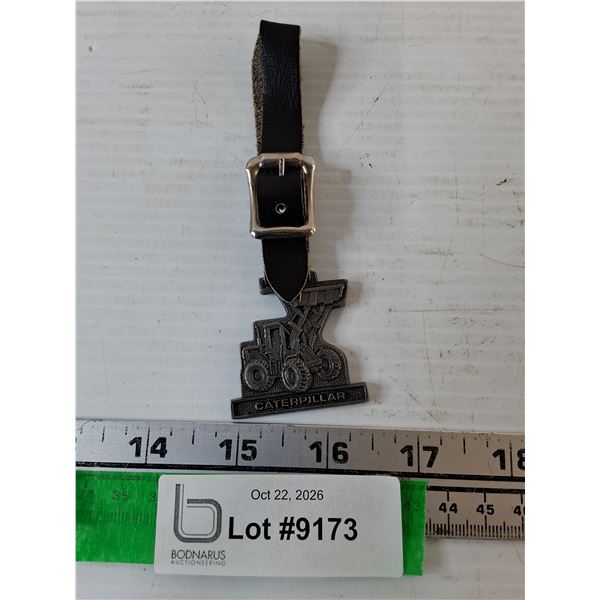 Caterpillar Heavy Equipment Machine Pocket Watch Keychain Fob