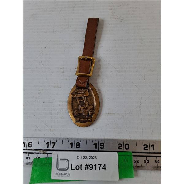 Euclid Heavy Equipment Machine Pocket Watch Keychain Fob