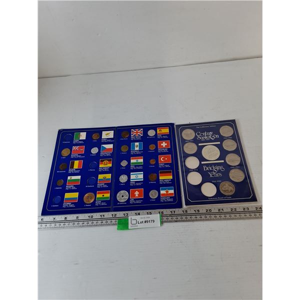 Century Saskatoon Collectible Coins, Coins of The World Coins, Both Sets Incomplete