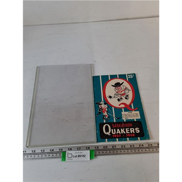 Saskatoon Quakers Hockey Schedule Book 1967-1968