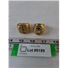 Image 1 : (2) Gold-Toned Replica NHL Hockey Championship Rings, Sizes 11 and 10 Maple Leaves