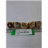 Image 1 : (5) Gold-Toned Replica NHL Hockey Oilers Championship Rings, (3) Sizes 11 and (2) 10