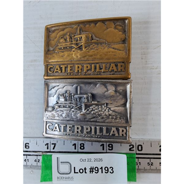 (2) Caterpillar Belt Buckles