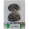Image 1 : (2) Belt Buckles, Degelmen 25th and Heavy Equipment Operator