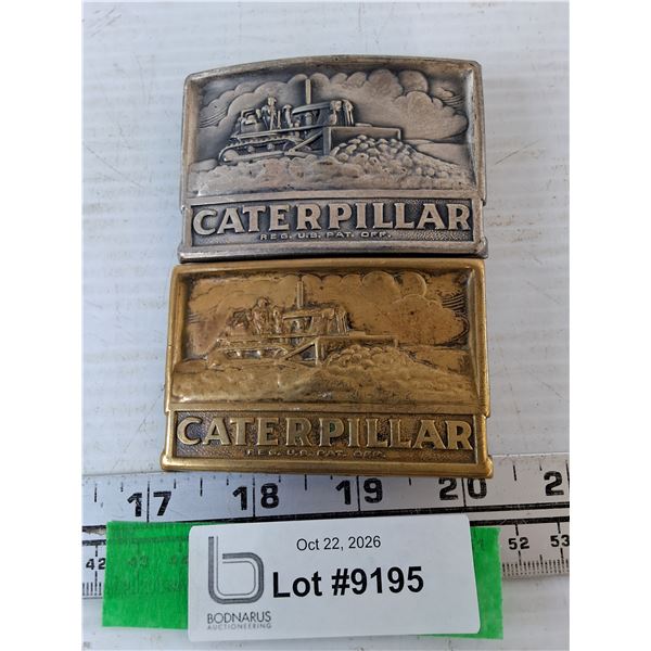 (2) Caterpillar Belt Buckles