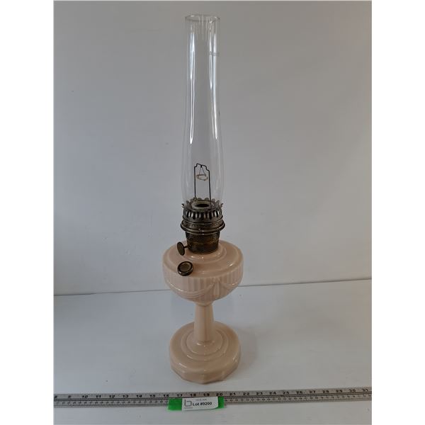 Aladdin Lincoln Drape Kerosene Oil Lamp Model B Nu-Type Light Pink