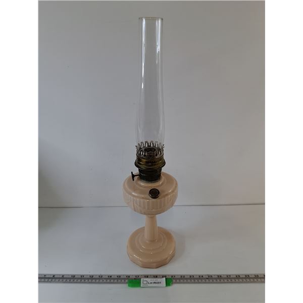 Aladdin Lincoln Drape Kerosene Oil Lamp Model B Nu-Type Light Pink