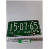 Image 1 : 1971 Alberta License Plate