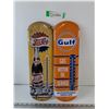 Image 1 : Pepsi-Cola and Gulf Gas/Motor Oil/Service MetalWall Mounted Thermometers