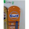 Image 5 : Pepsi-Cola and Gulf Gas/Motor Oil/Service MetalWall Mounted Thermometers