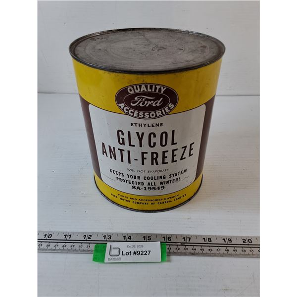 Ford Glycol Antifreeze Metal Canister Tin