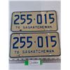 Image 1 : Pair of Saskatchewan License Plates 1976