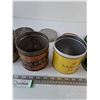 Image 6 : (5) Metal Tobacco Canisters As-Is
