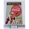 Image 1 : Coca-Cola Sends Thirst Flying Metal Wall Sign 8" x 11 3/4"