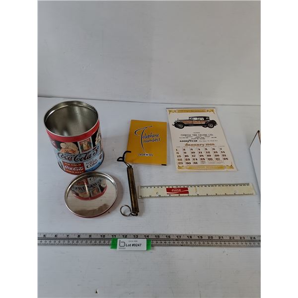 Spring Balance Hanging Scale, Coca Cola Tin, Soft Plastic Ruler, Sasktel Phone Number Book, GoodYear