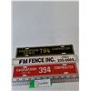 Image 1 : (2) Saskatoon Contractor License Plate Addons 1979/80, FM Fence Advertisement