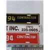 Image 3 : (2) Saskatoon Contractor License Plate Addons 1979/80, FM Fence Advertisement