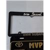Image 4 : (1) Toyota License Plate Advertisement, (2) License Plate Frames, ENS and BMW Subaru
