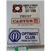 Image 1 : (3) License Plate Advertisements- Optimist Club, Trust Carter, French Natural Gas Service